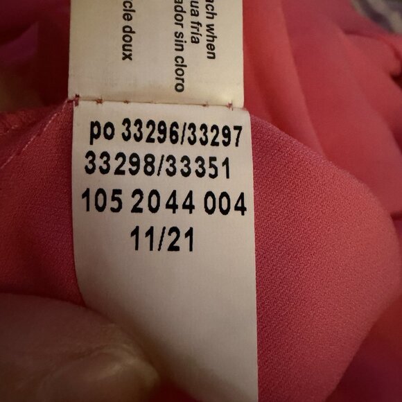 ELOQUII Women Bright Pink Short Sleeve Blouse 20 Plus Barbiecore Semi Sheer‎ - Picture 10 of 11